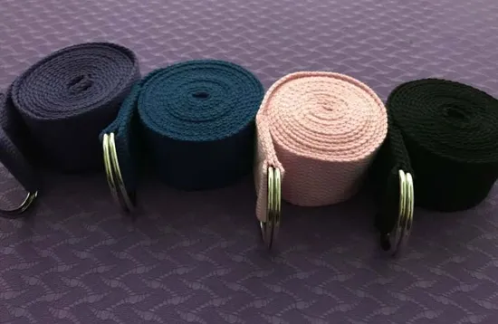 Cotton Yoga Strap with D-Ring - 183 cm
