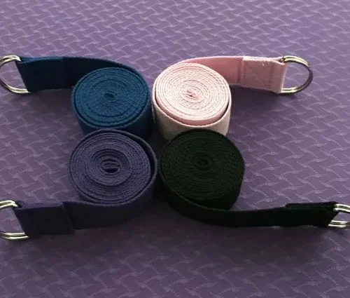 Cotton Yoga Strap with D-Ring - 183 cm