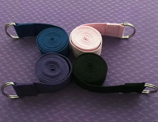 Cotton Yoga Strap with D-Ring - 183 cm