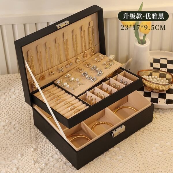 Jewelry Box Earrings Earrings Necklace Ring High-grade Exquisite Large Capacity Gold Jewelry Hand Jewelry Storage Box