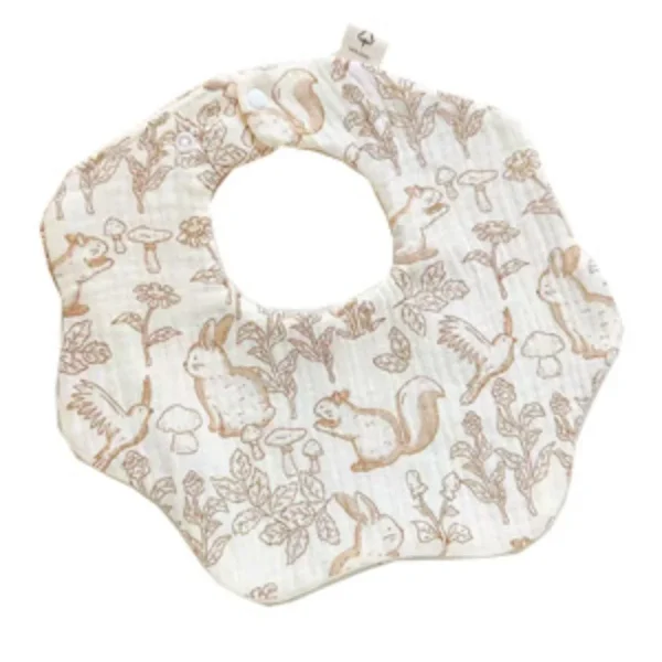 Newborn Baby Bibs for Boy Girl Cute Animal Burp Cloths Cotton Muslin Soft Infants Breathable Feeding Bibs Feeding Accessories