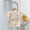 Cute Baby Bibs Toddler Baberos Bavoir Waterproof Short Sleeve Apron Cartoon Animals Children Feeding Smock Bib Baby Stuff 0-6Y