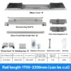 Cabinet Small Flat Lay Bus Sliding Door Pulley Track Wall Cabinet Floor Cabinet Double Damping Buffer Sliding Door Hardware