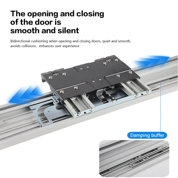 Cabinet Small Flat Lay Bus Sliding Door Pulley Track Wall Cabinet Floor Cabinet Double Damping Buffer Sliding Door Hardware