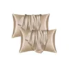 S07ad732860e84ca78a71d09b503f4f8fV.webp 2 Pair Satin Pillowcase - Anti-Allergy Breathable Bedding Polyester Satin with Envelope Closure Machine Washable & Skin-Friendly