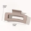 7 Piece Matte Square Hair Claw Clips – 3.4 in