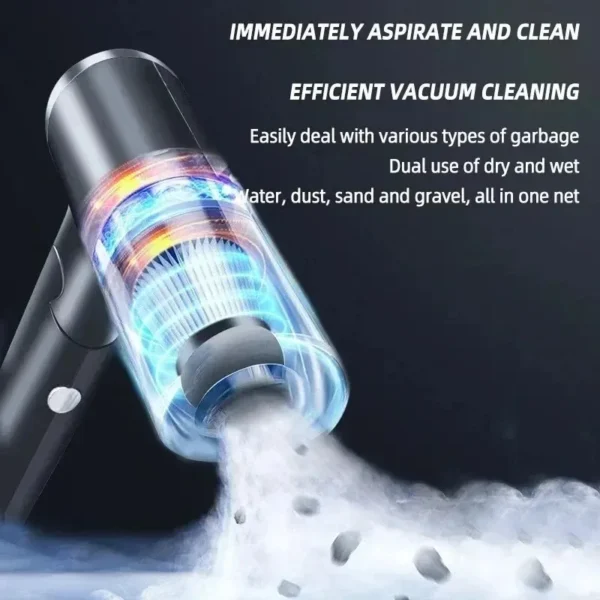 S0aaaa5a7cd934e339d217d2320b73cc4M.webp USB Charging Handheld Vacuum Cleaner, High Power Strong Suction Full Automatic Portable Mini Vacuum for Car, Home Daily Cleaning