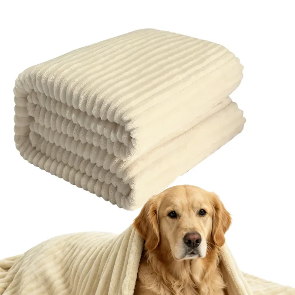 Washable Ribbed Pet Blanket