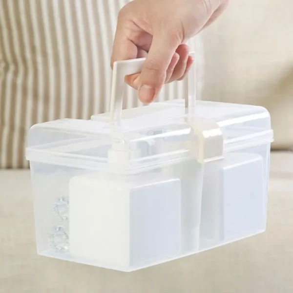 Storage Box Household Miscellaneous Storage Box Large-Capacity Waterproof Dustproof Jewelry Bead Container Desktop Storage Case