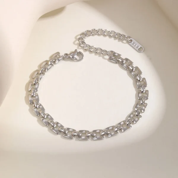 Minimalist Watch Band Link Chain Bracelet for Women, Stainless Steel Waterproof Bracelets,Trendy Jewelry Gift