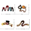 4Pcs Elegant Large Hair Claw Clips for Women Chic Wavy Design with Color Accents Non-Slip Shark Clips Head Hair Accessories