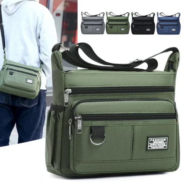 S134565de87734c6d8842e3e0c0358293W.webp Mens Crossbody Bag Single Shoulder Bags Big Capacity Multi-Pockets Storage Bag Fashion Handbag Business Crossbody Bags