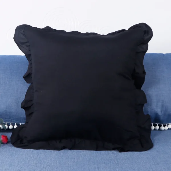 1-Pack  Pillowcases with Ruffles (No Pillow Core ) , Farmhouse French Shabby Romantic Chic Pillow Cover for Bedding