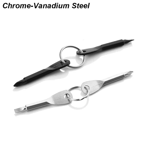 S1417f87056614ab086222f1c0e0e0638I.webp Portable Phillips Slotted Screwdriver Set Key Ring Keychain Mini Pocket Keyring Cross Screw Driver Repair Tool Gadget EDC Small