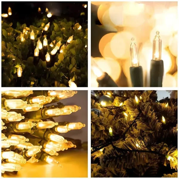 Decorative Christmas String Lights Battery Box Mini Bulb Warm White Multicolor 8 Effects Waterproof IP54 Rating Patio Decor XL
