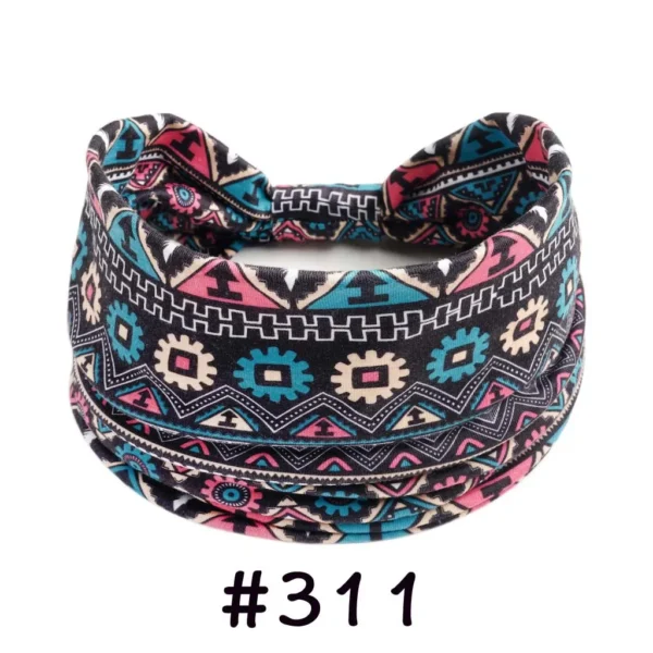 S1bcaace3ea2643e0897921b8524d7663n.webp Boho Headbands for Women Knotted Wide Headwrap Turban Yoga Workout Head Bands Stretch Hiarbands Cotton Bandana Hair Accessories