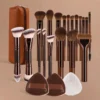 S1cbb3f57d22249e197f356ebcbf32c2e0.webp Brush Set, Includes 14pcs Makeup Brushes + 1pc Makeup Bag + 2pcs Makeup Sponges, Containing Foundation Brush, Blush Brush