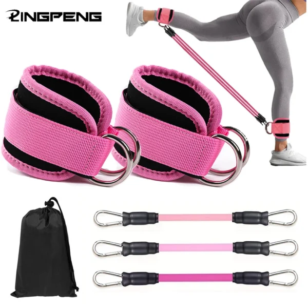 S1e18cdd8c0c34e64a764964d6a0004a18.webp Ankle Straps Resistance Bands Set Fitness Workout Exercise Equipment Ankle Weight Yoga Elastic Fitness Band For Gym Man Woman