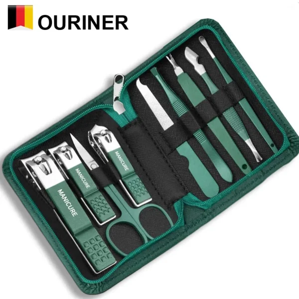 S22318ca34f394653ab986a318cfb4755F.webp 6-9 Pcs Manicure Set With Leather Case Professional Foot And Face Care Tool Kits Stainless Steel Nail Clipper Sets Gift