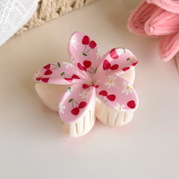 Pastel Floral Hair Clips for Girls