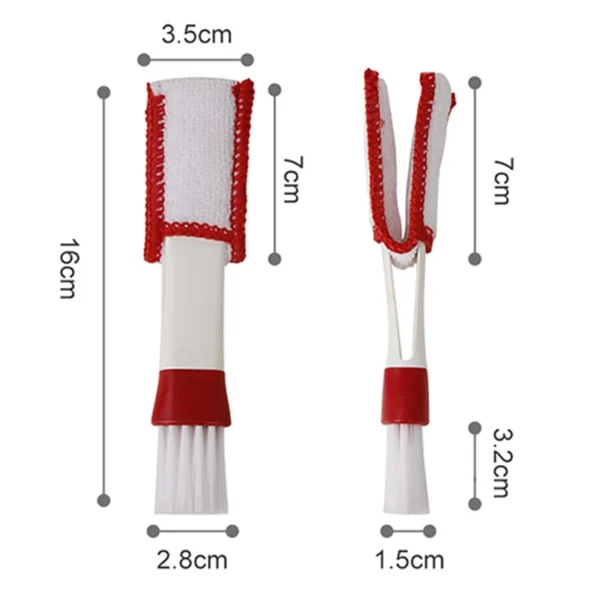 S28deb0e92d084c37a74cc9dd3f829096p.webp Car Interior Cleaning Brush Double Head Brushes Car Air Vent Dashboard Blinds Keyboard Dust Removal Brush Auto Cleaning Tools