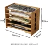 Keyboard Organizer Stackable Bamboo Wood Desk Organizer Save Space for Documents Letter Sorter Envelopes and Magazine Holder