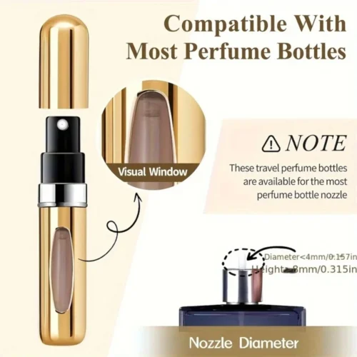 S2c172ec831724a3188ce54f508b30af1r.webp Mini Refillable Perfume Atomizer Aluminum, Travel Perfume Atomizer 5ml, Portable Perfume Dispenser, Refillable Perfume Case Rugg