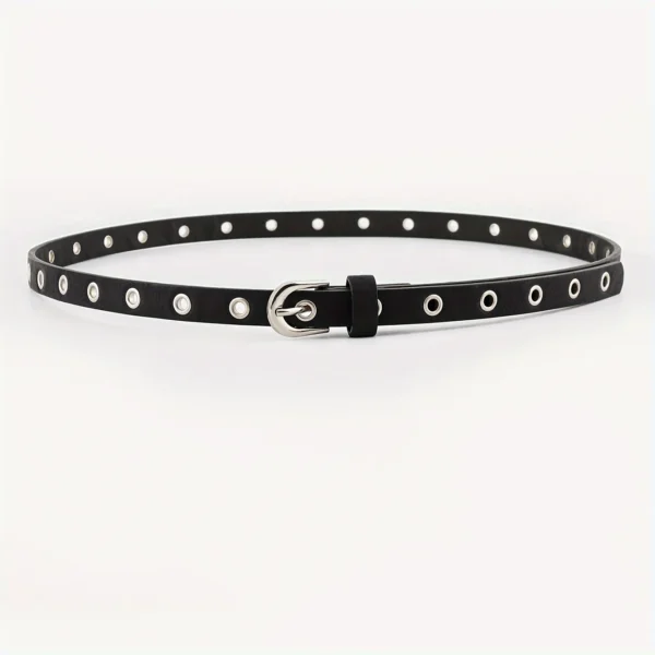 1 Piece of Fashionable Metal Women's Belt in Black, Simple and Versatile, Paired with Jeans and Dress for Daily Casual Wear