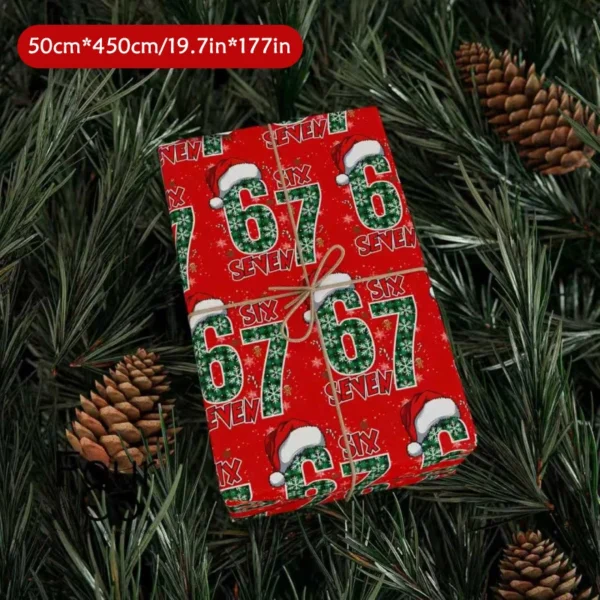 Holiday Gift Wrap with Santa 67, Funny Christmas Themed Wrapping Paper, Kid's Holiday Gift