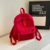 Travel Bag Daily Use Lightweight Corduroy Backpack Solid Color Practical Small Backpack Japanese Style Casual Travel Bag Women