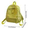 Travel Bag Daily Use Lightweight Corduroy Backpack Solid Color Practical Small Backpack Japanese Style Casual Travel Bag Women