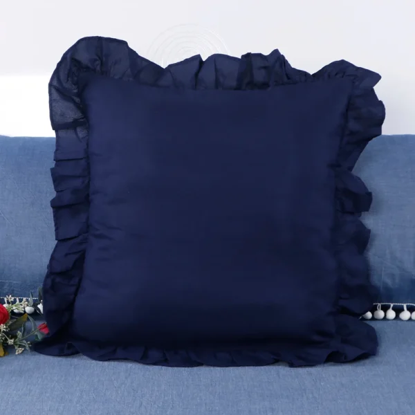 1-Pack  Pillowcases with Ruffles (No Pillow Core ) , Farmhouse French Shabby Romantic Chic Pillow Cover for Bedding