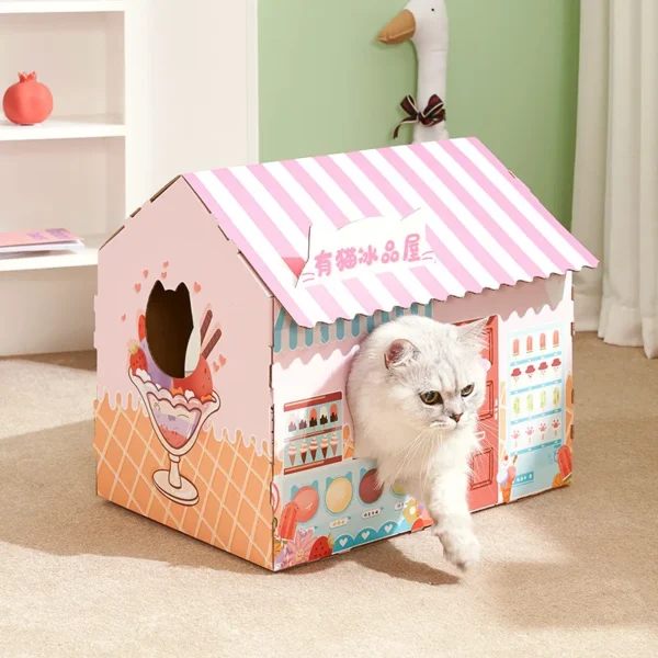 S3816eb0538d7492a83f9a7d2900aef874.webp Cat litter, cat scratch board, integrated sofa, anti cat scratch box, cardboard box, house, cat toy, cat supplies