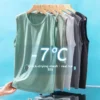 S399845f47c814c6b9dac98ee13e5e1dem.webp Men's Ice Silk Mesh Vest Lightweight Sports Summer Wear Sleeveless T-shirt Tank Top Casual Fashion Outerwear