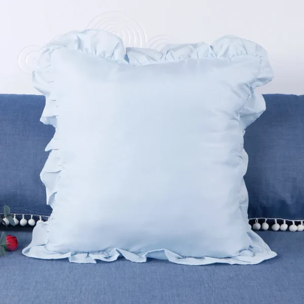 1-Pack  Pillowcases with Ruffles (No Pillow Core ) , Farmhouse French Shabby Romantic Chic Pillow Cover for Bedding