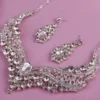 S3a240ad2deed429d9cb71af8d410991d6.webp Jewelry Jewelry Sets Necklace Set Women's Geometric Earrings Wedding Bridal Jewelry For Brides