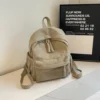 Travel Bag Daily Use Lightweight Corduroy Backpack Solid Color Practical Small Backpack Japanese Style Casual Travel Bag Women