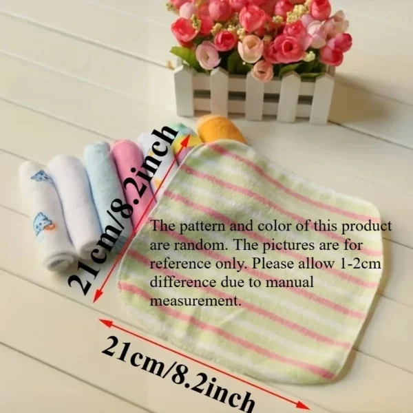 S3b3d3b4857444a37b048f40b2aef805ex-1.webp RANDOM 8PCS Baby Washcloths Set Soft Absorbent Organic Cotton Washable Saliva Towel Face Wipes Newborn Bath Kids Face Towel