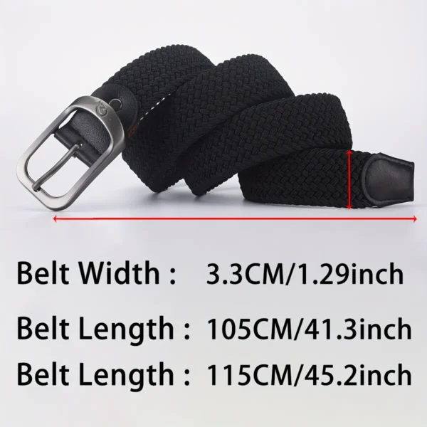 Men's Belt Casual Woven Elastic Belt Outdoor Sports Women's Belt No Need for Punching Climbing Work Belt For Men Women Fashion