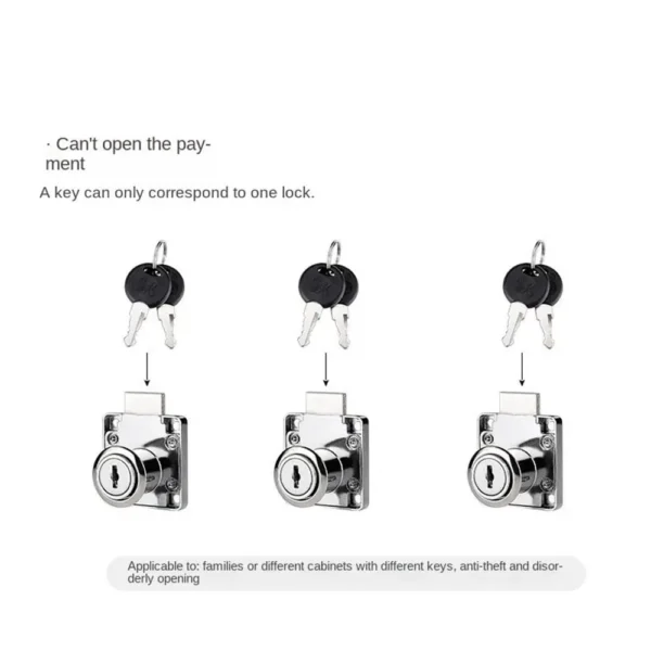 S3ea8c2e17ee84a7cbe7c2283b97fe893j.webp Cabinet Drawer Latch Locks Furniture Door Lock Hardware Desk Lock Wardrobe Cabinet Door Locks Bedside Bookcase Solid Lock
