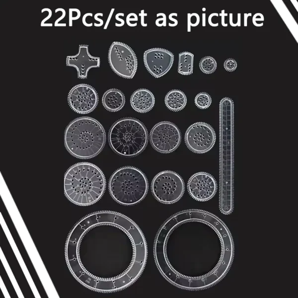 Creative Gears Geometry Spirograph Drawing Stencils Set Painting Template Art Crafts Kids Educational Toy Variety of Flowers