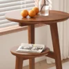 Modern Bedside Cabinets Coffee Table   Solid Wood Side Table Movable Living Room Small Coffee Table Home Furniture New
