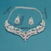 S41bdbdadfb02409fb3c720565a12818e7.webp Jewelry Jewelry Sets Necklace Set Women's Geometric Earrings Wedding Bridal Jewelry For Brides