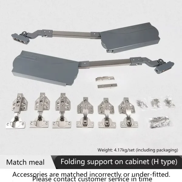 S452503c2bd194aa29038c1bdaba4a353Z.webp Cabinet Door Folding Support Wall Cabinet Linkage Door Hydraulic Buffer Pull Rod Support Frame Pneumatic Rod Hardware