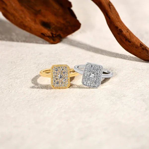 S456bc421f48a470d939f603ee713dd621.webp ATTAGEMS Original DVVS1 Moissanite Rings Rectangular Design forWomen 925 Sterling Silver White Gold Engagement Ring Fine Jewelry