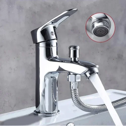Bathroom Wash Faucet Single Hole Basin Faucet with Shower Sink Basin Wash Basin Bathroom Accessories
