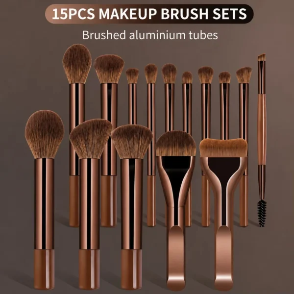 S48cb8dc6ef33486a84ba3d3e4a6ef7f42.webp Brush Set, Includes 14pcs Makeup Brushes + 1pc Makeup Bag + 2pcs Makeup Sponges, Containing Foundation Brush, Blush Brush