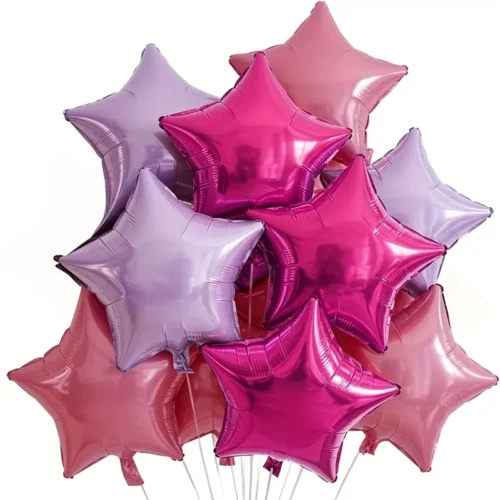 S4a20136ca4e54acfa3b2424db9612c3fW.webp 9Pcs 18 Inch Star Foil Balloons Pink Purple Rose Red, Aluminum Balloon for Birthday Wedding Anniversary Party Decor