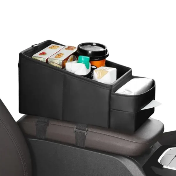 S4a513dfb54774911a4c2a84f99277f6e4.webp Car Seat Organizer Front Seat Passenger Seat Organizer Auto Interior Organization Car armrest partition storage box Cup holder