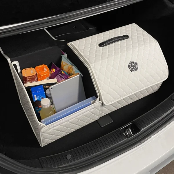 S4e7b7f98c8f34f49bfecf1c772d38991K.webp Car Trunk Organizer Durable Foldable Storage Box with Easy-Clean Compartments Versatile Interior Accessories for Car Organizati